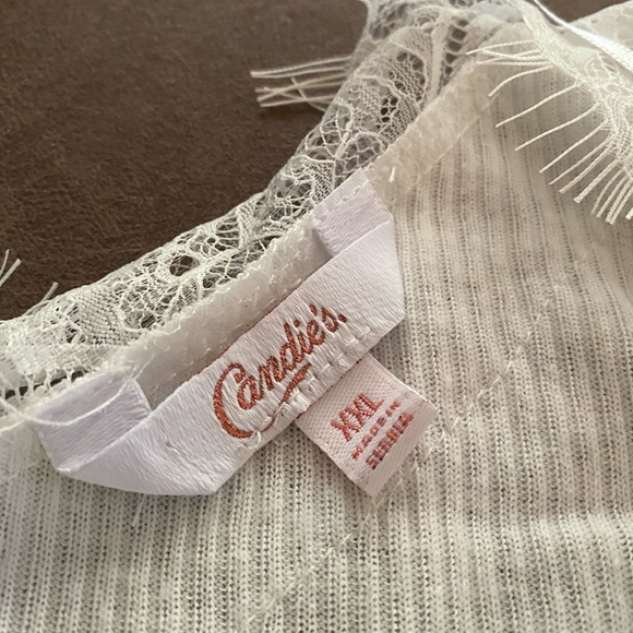 NWT Candies Top XXL Lace Neckline - Picture 4 of 5
